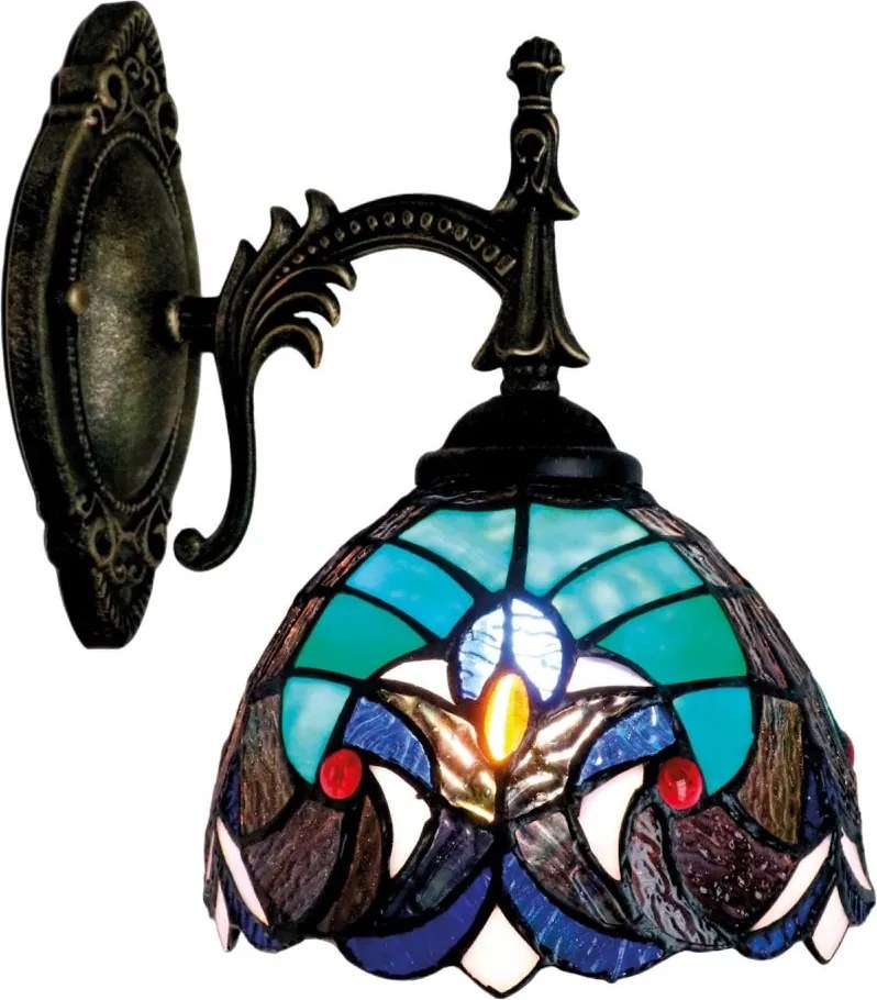 BRILAGI - lampă de perete Tiffany din vitralii CORAL 1xE14/40W/230V