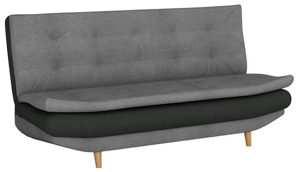 Canapea extensibilă Carlsbad 105 Cutie de pat, Stejar, Gri, 102x204x96cm, 58 kg, Picioare: Lemn