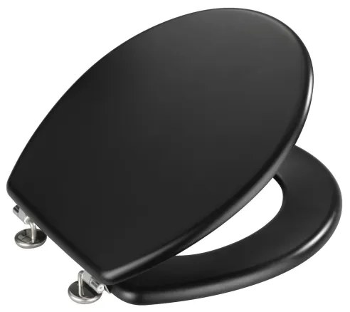 Capac WC WENKO PRIMA 20077100, 37 x 41 cm, negru/argintiu