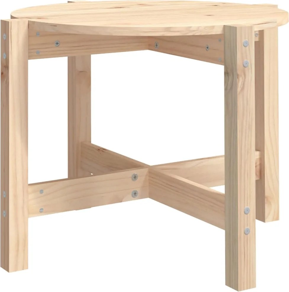 vidaXL Măsuță de cafea, Ø 62,5x45 cm, lemn masiv de pin