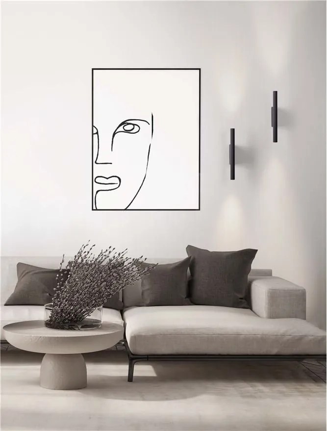 Aplica LED ambientala stil minimalist PARON negru H-30cm