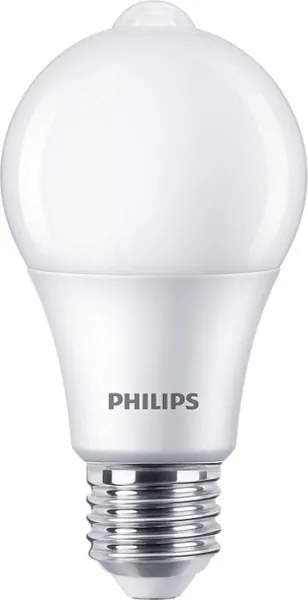 Bec LED cu senzor Philips A60 E27/8W/230V 2700K