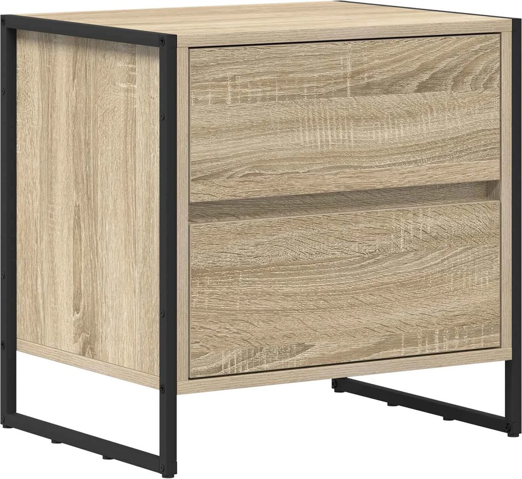 vidaXL Noptieră cu sertar Sonoma 50 x 39.5 x 50 cm Lemn compozit