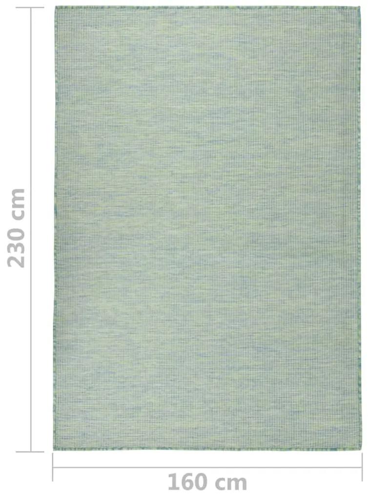 Covor de exterior, turcoaz, 160x230 cm, tesatura plata Turcoaz, 160 x 230 cm