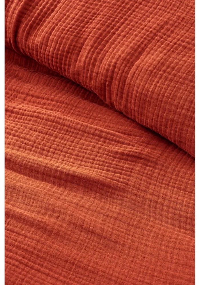 Cuvertură cărămizie din muselină 220x250 cm Muslin – Mijolnir