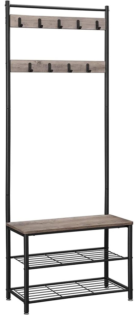 Raft pentru haine, pantofi cu sezut, inaltime 175 cm