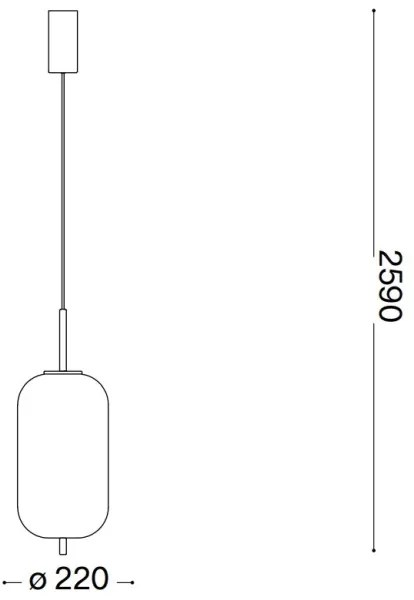 Lustră LED pe cablu Ideal Lux UMILE LED/20W/230V d. 22 cm CRI 90 alamă