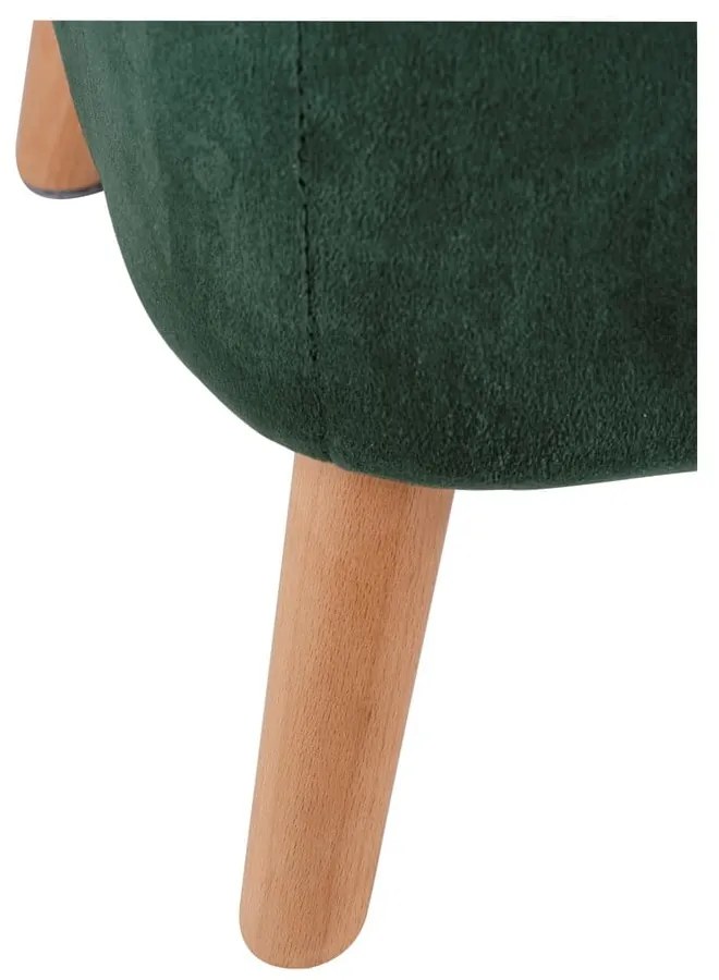 Taburet verde cu tapițerie din catifea – Wenko