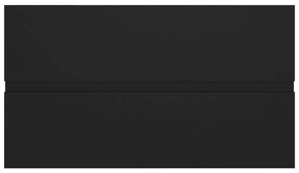 Dulap cu chiuveta incorporata, negru, PAL Negru, 80 x 38.5 x 45 cm, fara oglinda
