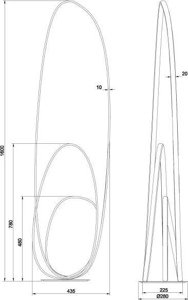 Ondaluce - Lampadar LED reglabil GOLDEN LED/45W/230V 160 cm auriu