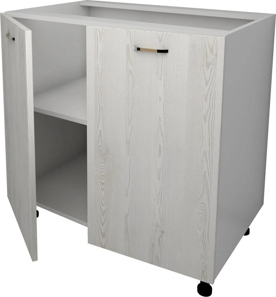 Corp Baza Lecce, 2 Usi, Pin Alb/Alb, 80 x 50 x 80 cm