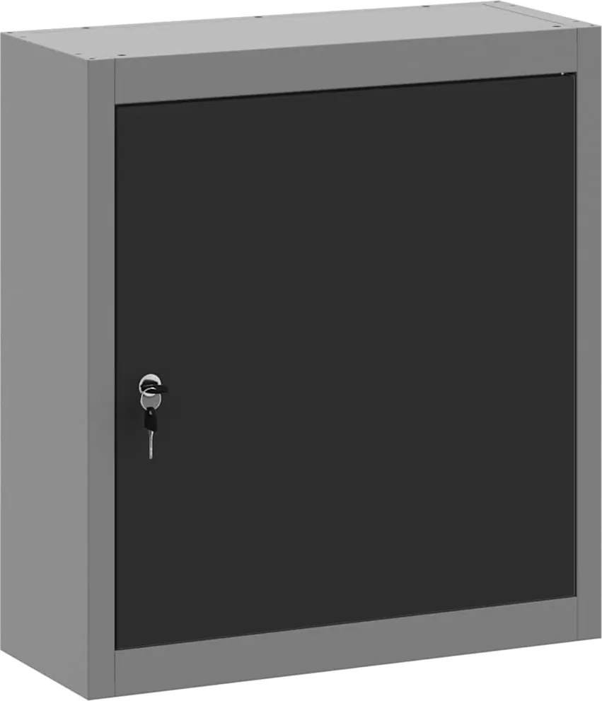 vidaXL Dulap pentru unelte cu raft Negru și Gri 50 x 20 x 55 cm