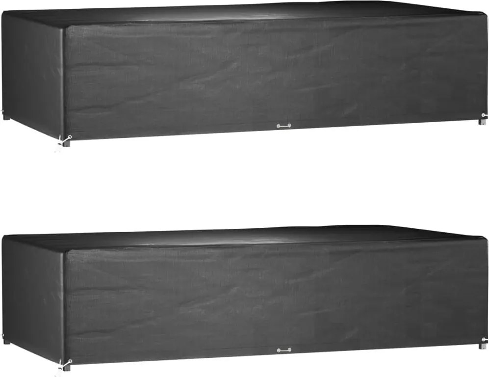 vidaXL Huse mobilier grădină, 2 buc, 12 ocheți, 315x160x75 cm, pătrat