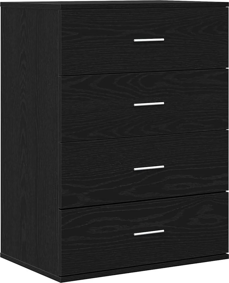 vidaXL Bufet cu sertar Stejar Negru 60 x 39 x 80 cm Lemn compozit