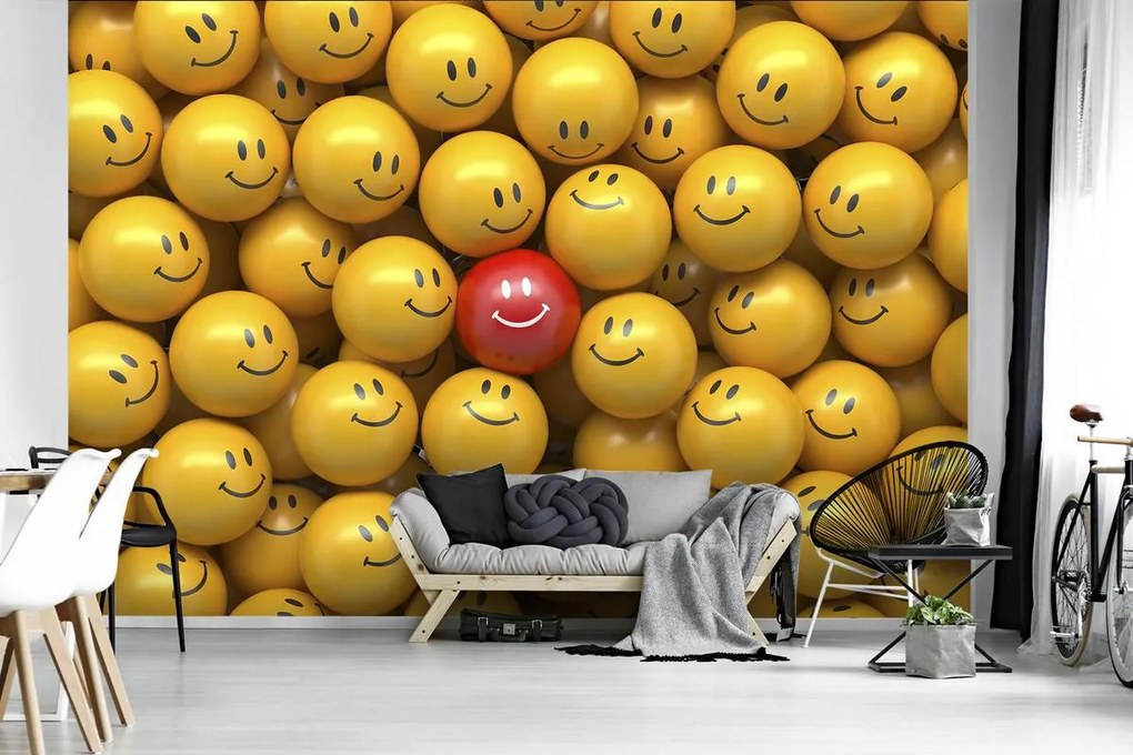 Fototapet - emoticoane vesele (152,5x104 cm), în 8 de alte dimensiuni noi