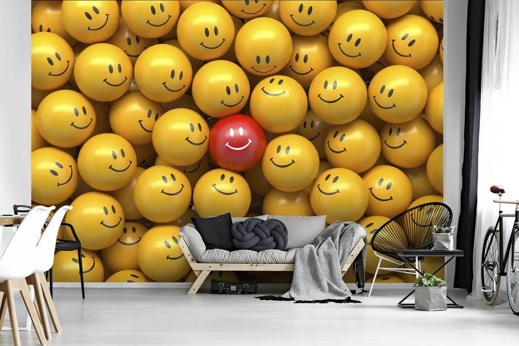 Fototapet - emoticoane vesele (254x184 cm)