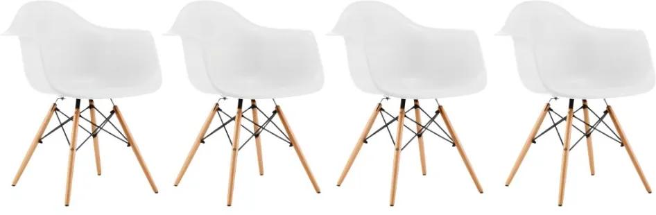 Set de scaune WHITE MODERN 3 + 1 GRATIS!