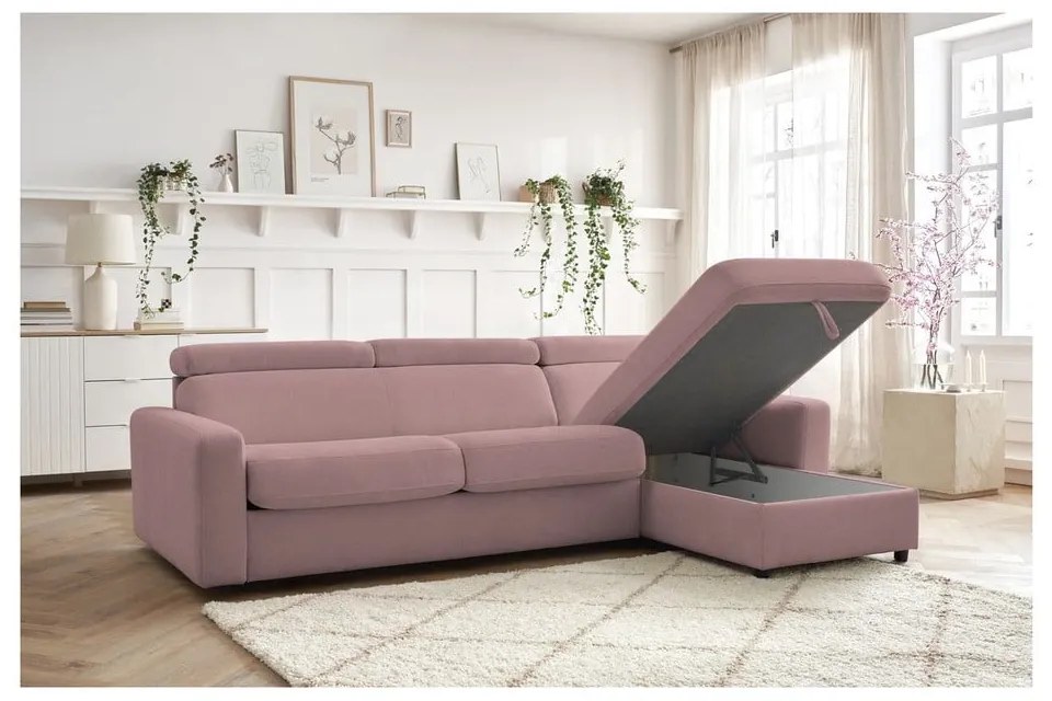 Colțar roz extensibil (cu colț variabil) Monaco – Bobochic Paris