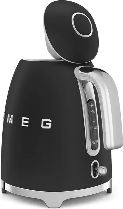 Cana electrica SMEG KLF03BLMEU, 2400 W, 1,7 l, Baza rotativa la 360°, Finisaj mat, Negru
