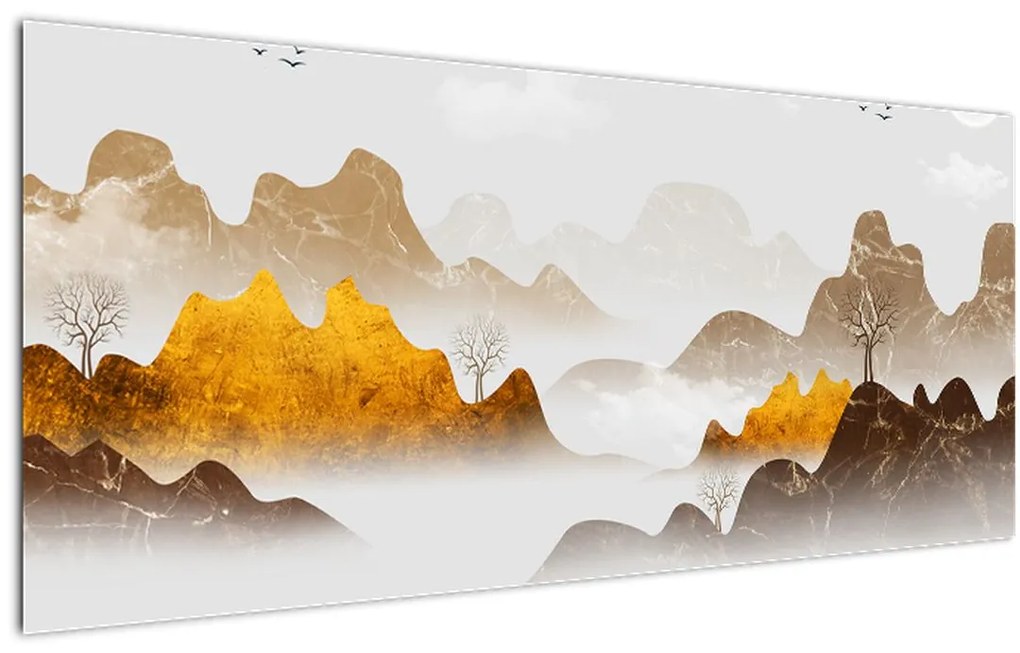 Tablou - Munții în ceață (120x50 cm)