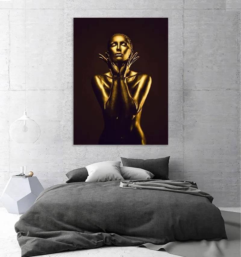 Tablou canvas Gold Girl 120x80 cm