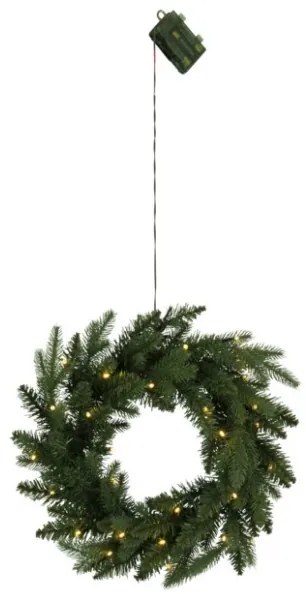 Coroniță LED de Crăciun de exterior cu senzor BYSKE 30xLED/0,064W/3xAA IP44 Eglo 410948