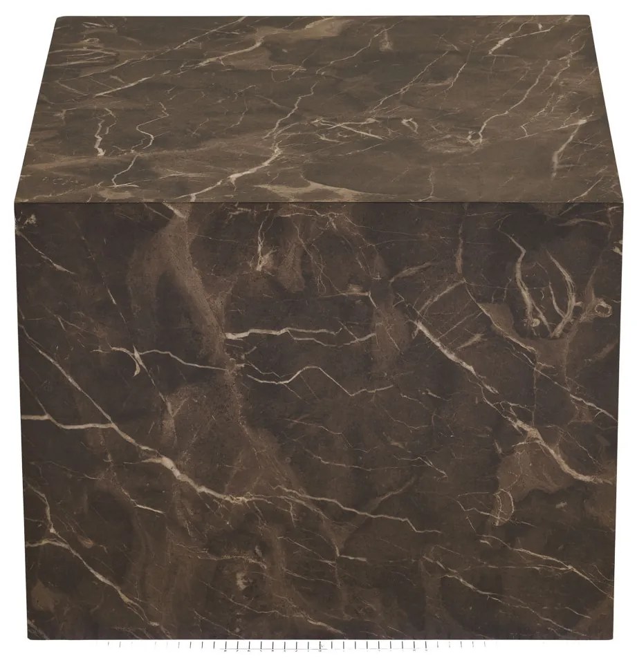 Măsuță de cafea Prague efect marmură, maro, set de 2