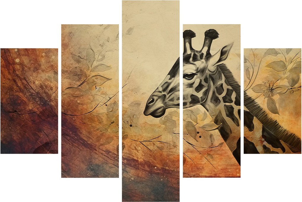 Tablou - Girafă, pictură (150x105 cm)
