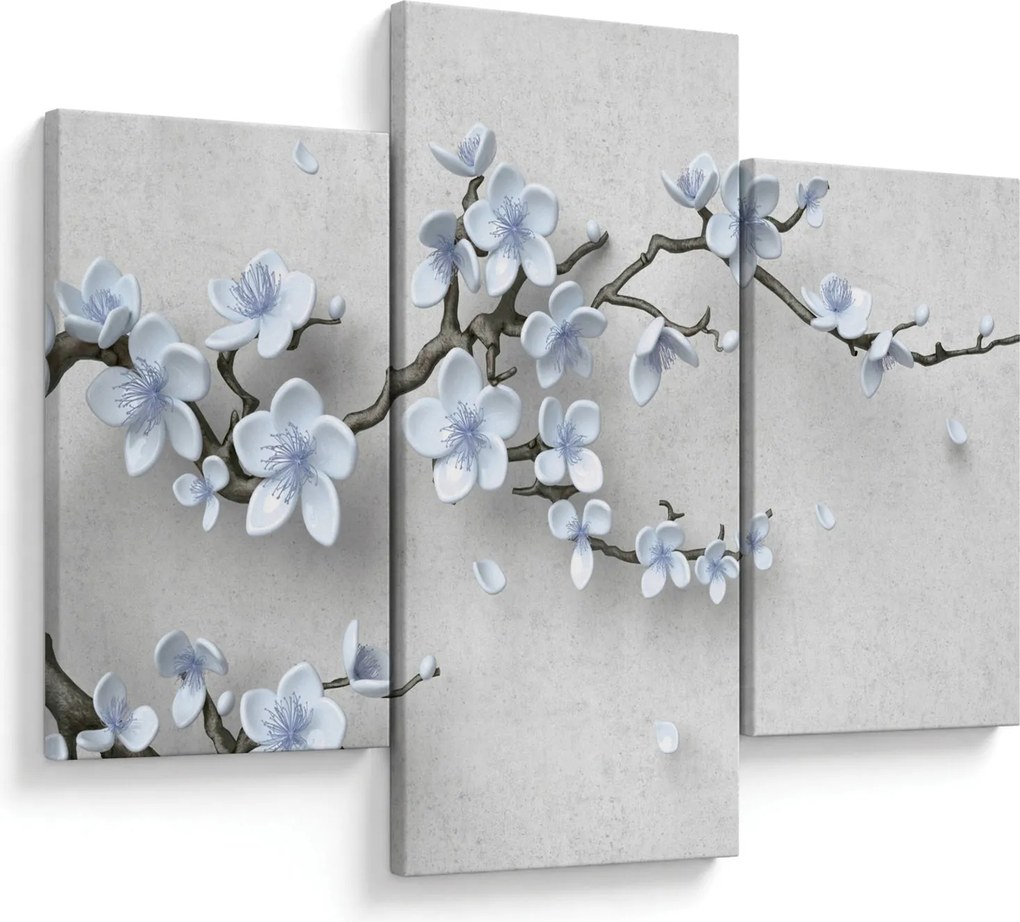 Tablou cu flori albastre (90x60 cm)