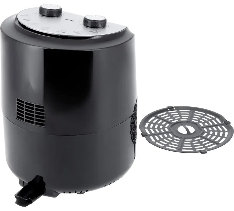 Friteuza cu aer cald Just Perfecto JL-14, 1200W, 3,5 litri, 80-200 C, Timer, Negru