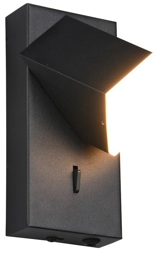 Aplică de perete negru-mat LED Raglan – Trio