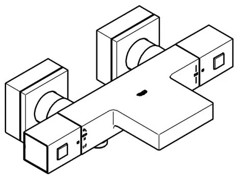 GROHE 34497000 - Baterie termostatică pentru cadă GROHTHERM CUBE DN 15, crom lucios