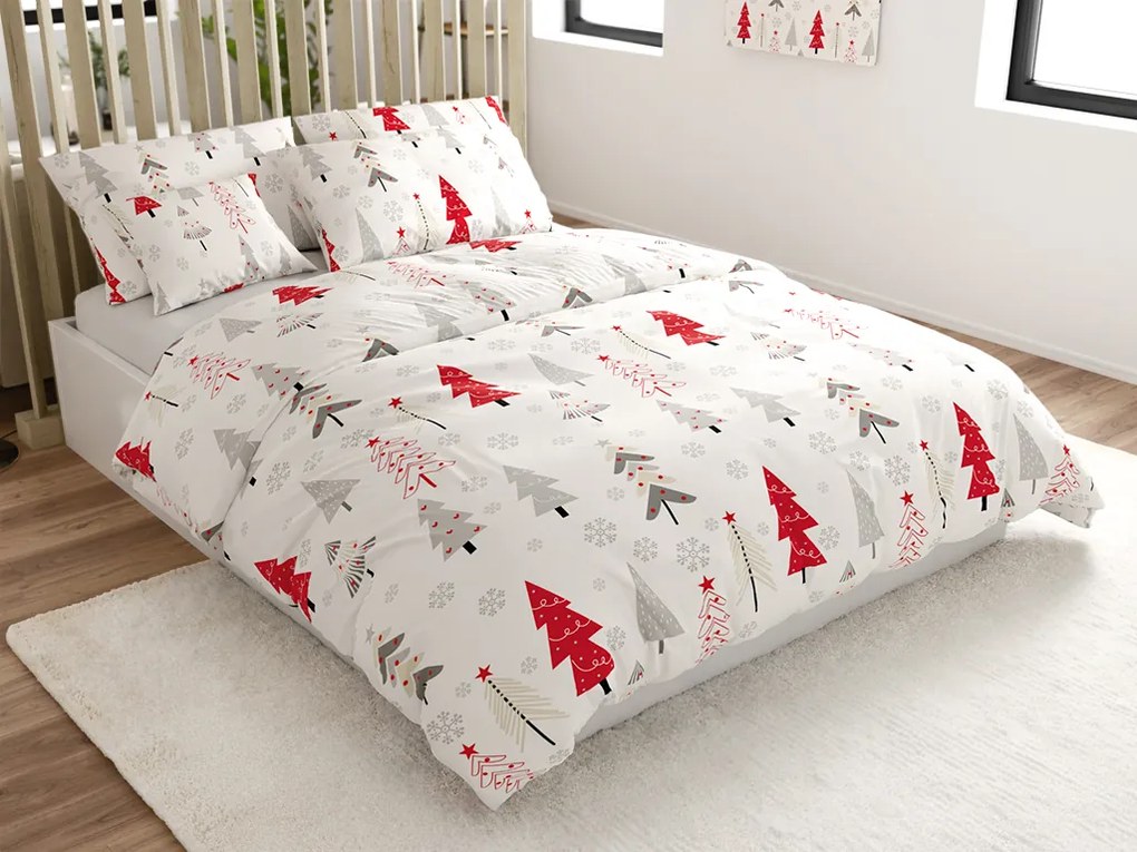 Lenjerie de pat din microfibra flanel JINGLE alb Dimensiune lenjerie de pat: 70 x 90 cm | 140 x 200 cm