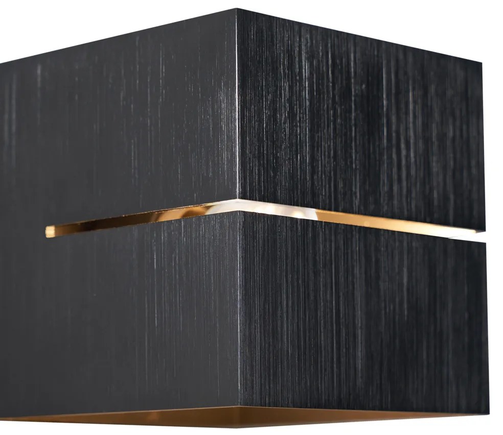 Lampă de perete modernă gunmetal cu efect de lumină - Transfer Groove