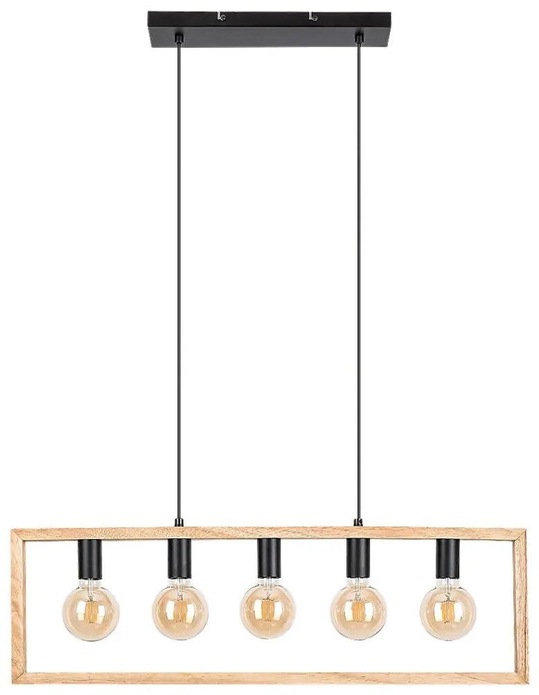 Lustra suspendata design industrial Indigo negru