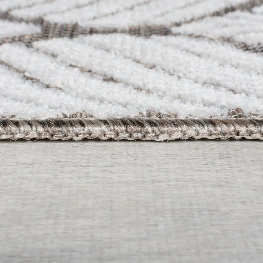 Covor pentru exterior și interior fildeș 66x230 cm Elm Leaf – Flair Rugs