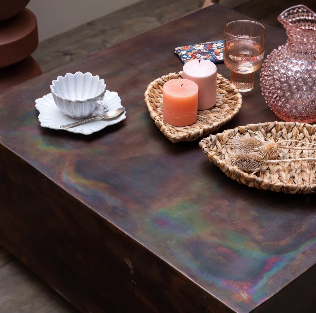 Set 2 cosuri decorative, in forma de fruza, din zambila de apa, Leaf