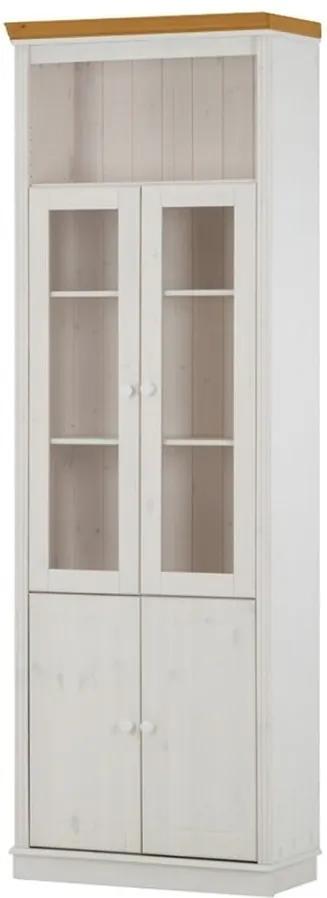 Ușă pentru vitrina din lemn de pin Støraa Annabelle, alb