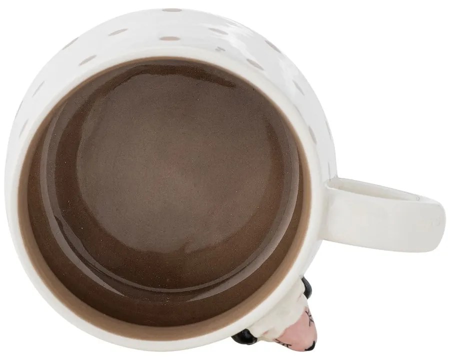 Cană pentru copii albă pentru cacao din ceramică 370 ml Dolly – Bloomingville Mini