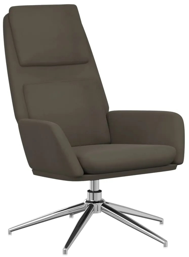 341326 vidaXL Scaun de relaxare, gri închis, piele întoarsă artificială