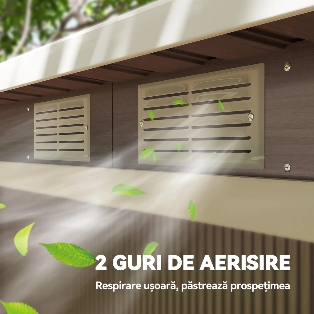 Outsunny Casuta pentru unelte de gradina, 277x130x173cm, verde | Aosom Romania
