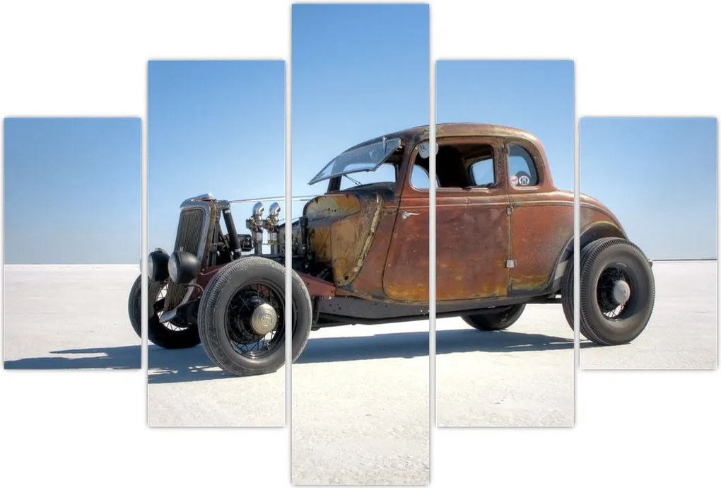 Tablou - Mașină în deșert (150x105 cm)