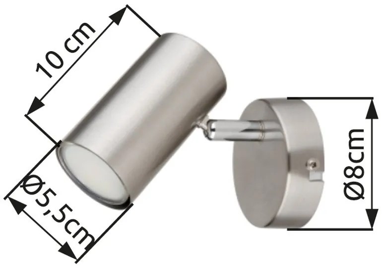 Aplica/Spot directionabil stil minimalist ALLVI nickel