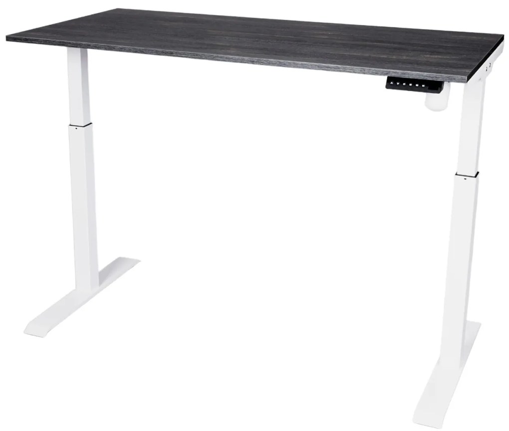 Birou reglabil electric TerrA3 s WHITE - profil pătrat, cadrul alb (Dimensiune blat: 120x60 cm, Culoare blat: Alb 25mm)