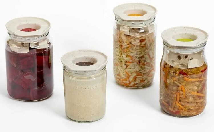 Set de fermentare Plastia - fildeș cu zaț decafea, nuanța miere