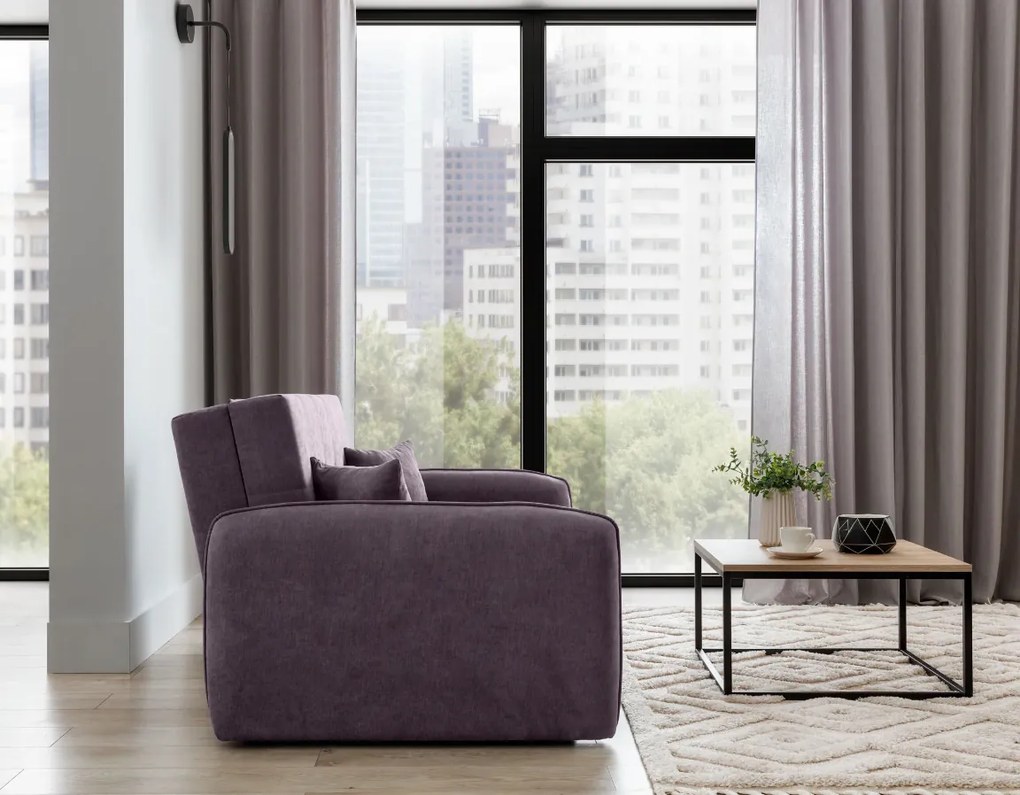 Canapea extensibila de doua locuri LAINE, mov deschis