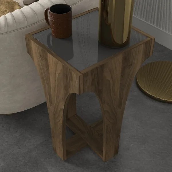 Măsuță laterală LITUS 58x37 cm maro