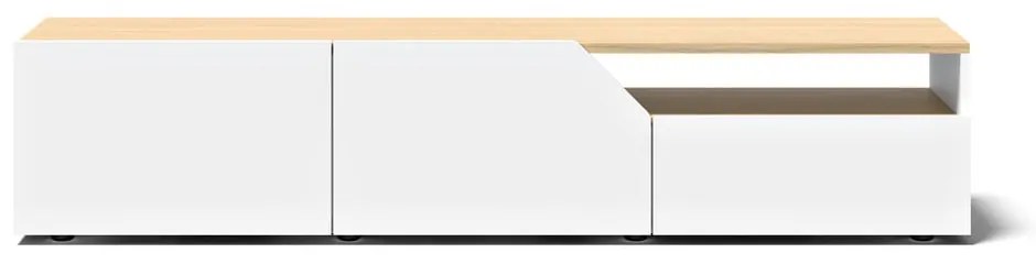 Comodă TV albă/cu aspect de lemn de stejar 180x38 cm Verone - TemaHome