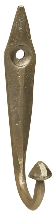 Cuier auriu, din metal, cu agatatoare, model frunza, Zia