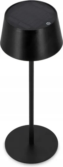 Lampă solară LED tactilă reglabilă LED/3W/5V USB 1800 mAh IP44 neagră
